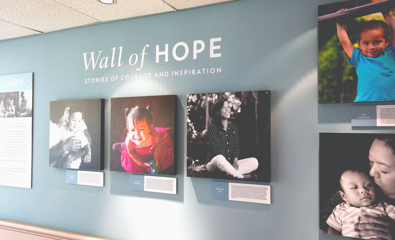 Wall of Hope named wall with patient photos