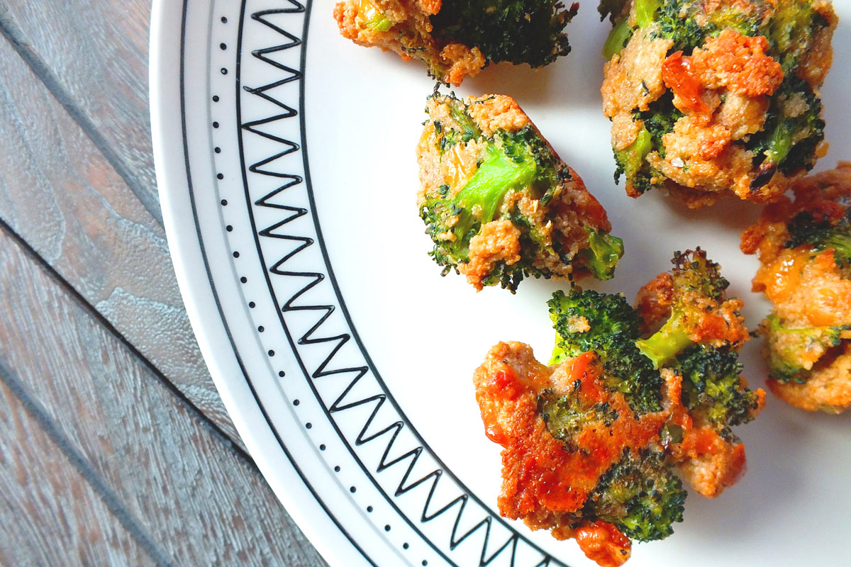 Cheesy Broc Tots in plate