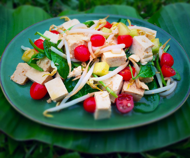 Tofu Salad in plate