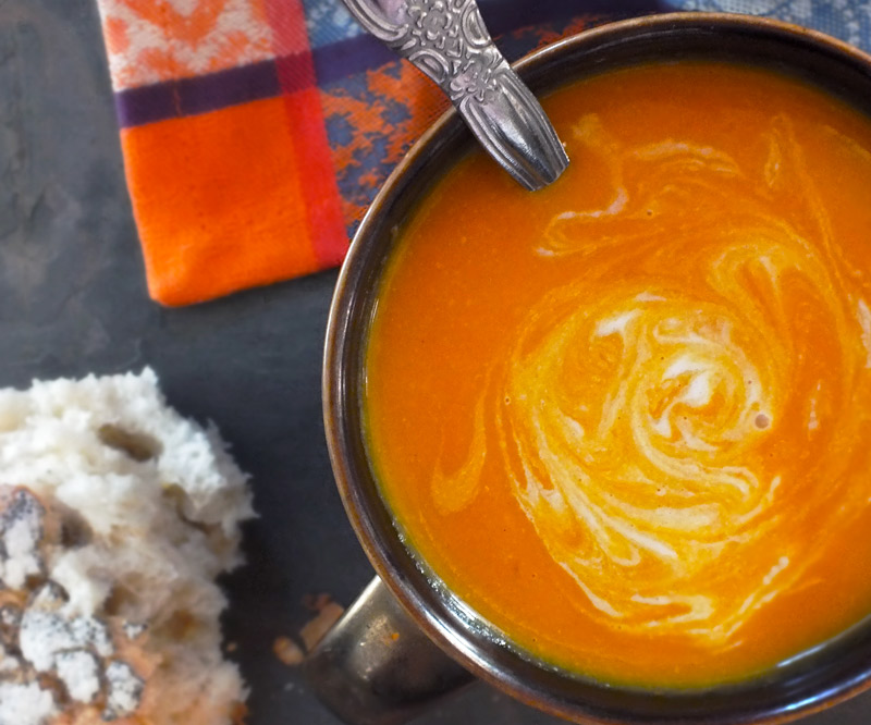 Coconut, Carrot & Chickpea Soup