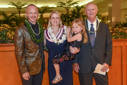 Dempsey's family joined her at the gala to celebrate her Hawaii Healthcare Hero honor.