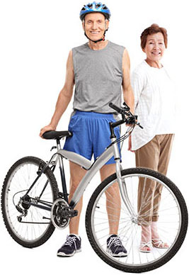 Couple and their workout bike
