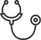 stethescope icon for virtual urgent care service