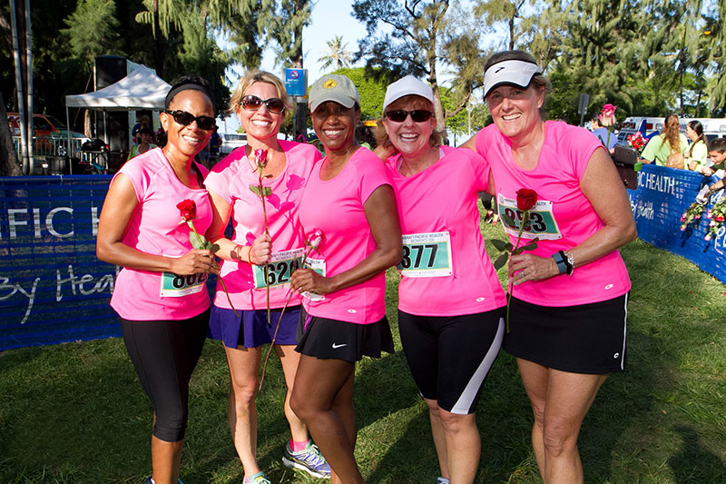 A group of ladies at Hawaii Pacific Health's Annual Women's 10K