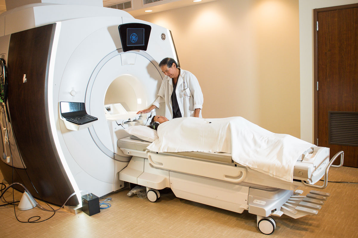 patient getting an MRI