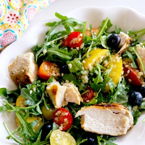 This chicken & bulgur salad with summer fruits recipe will be your favorite dish to throw together this summer. Bulgur is a quick-cooking whole grain that's a perfect substitution for rice or pasta that supports satiety, digestion and gut health ...