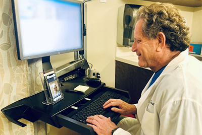 Doctor during a Video Call with patient