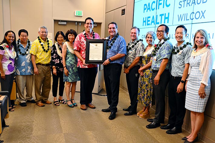 Large group shot with Hawaii legislators and health care leaders