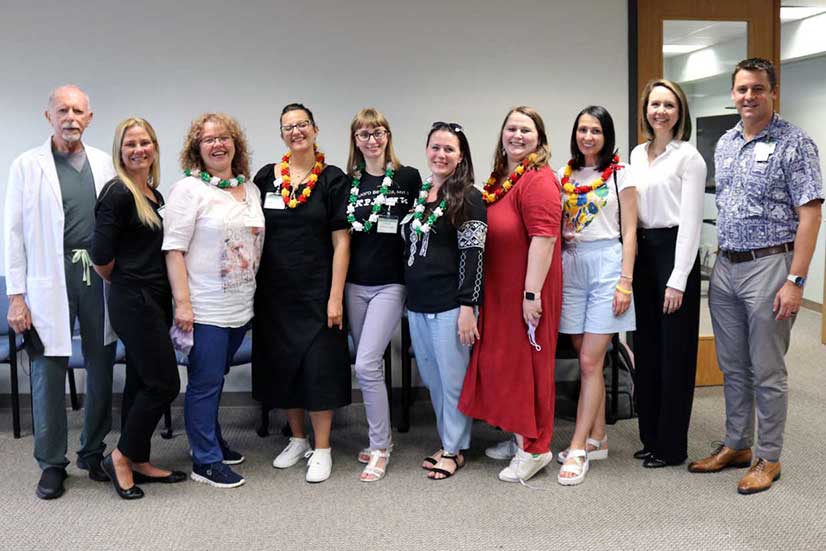 Ukrainian and Hawaii health professionals at Straub Medical Center