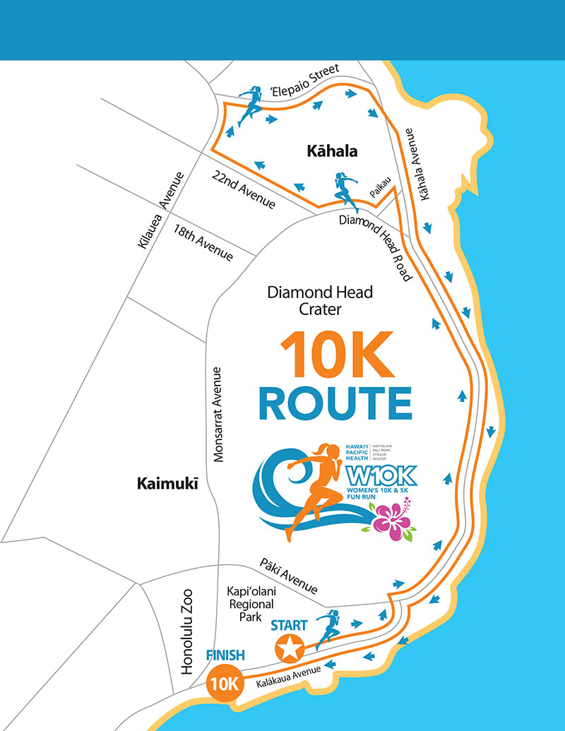 2023 Women's 10K route map