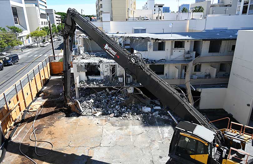 start of demolition at site of new Straub Medical Center campus