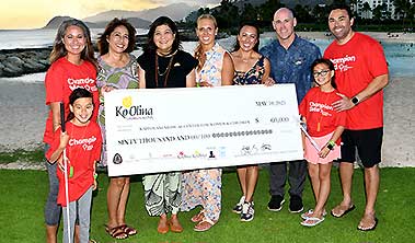 Group shot with giant check for $60,000.
