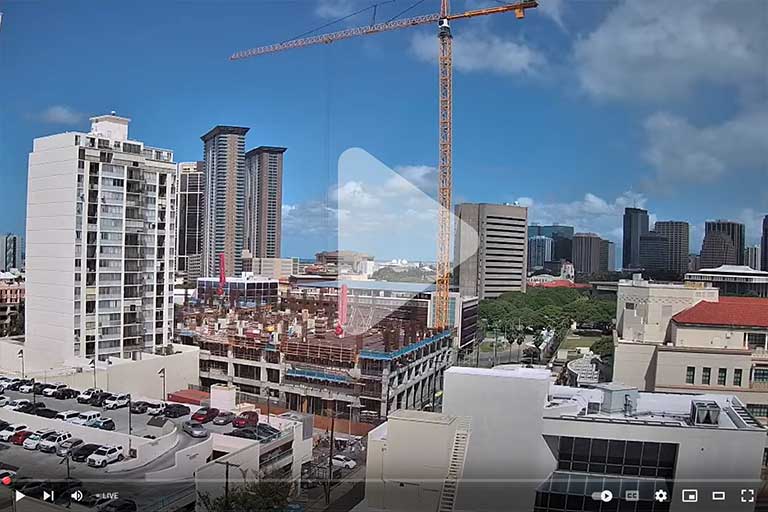 Video showing live progress of the Straub construction efforts in real time.