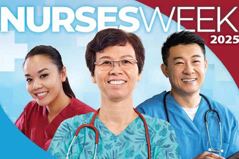 Cover of special newspaper inserts featuring diverse nurses for Nurses Week 2025.