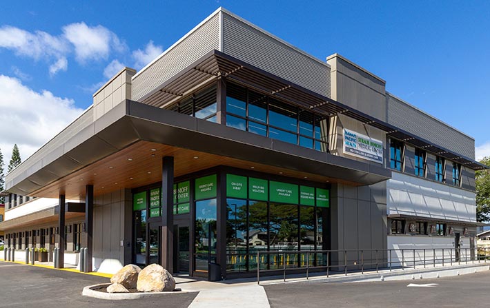Exterior of Mililani Clinic & Urgent Care building.