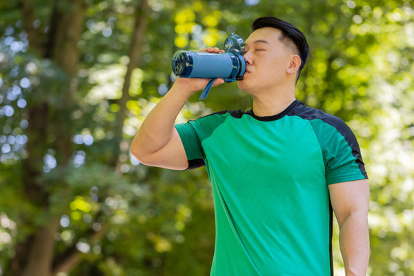 Staying hydrated is one of the easiest habits to start today for a healthier tomorrow. Aim for at least 64 ounces of water daily.