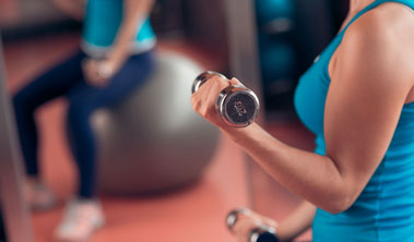 arm of a person lifting weights