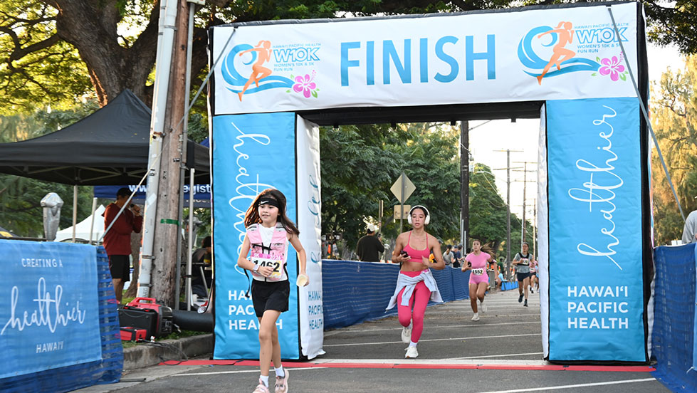 Runners crossing the finish line,