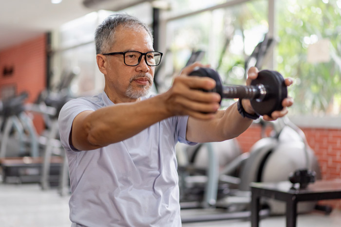 Resistance training, like lifting weights, is a natural way to build muscle, build bone density, and enhance tissue health.