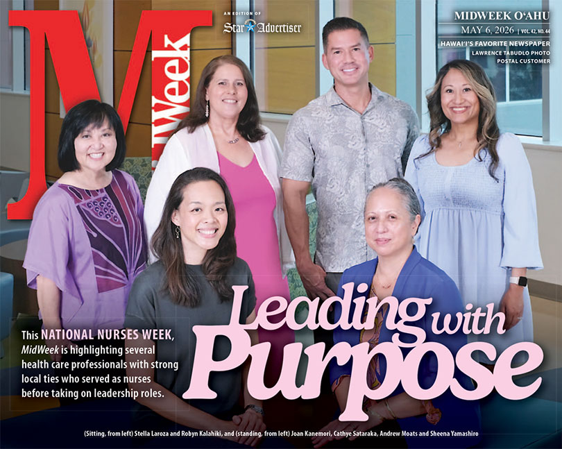 MidWeek Cover Spotlights HPH Nurses in Honor of National Nurses Week with the headline, leading with purpose.