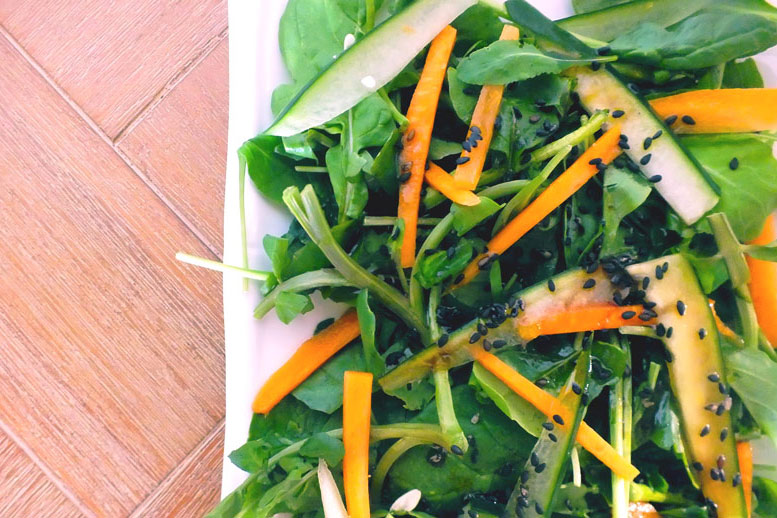 Asian Baby Greens Salad