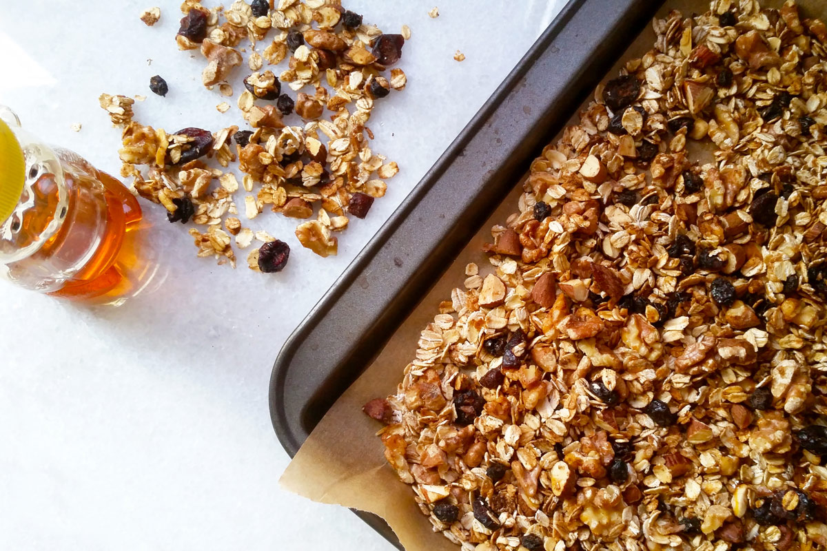 Deliciously Simple Muesli in tray