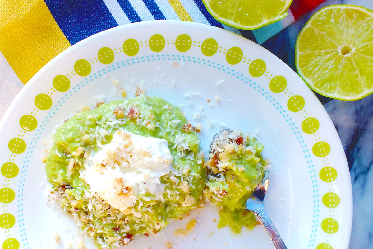 Key Lime Mousse in plate