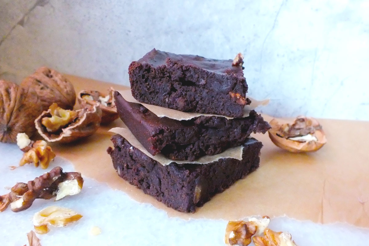 Mint Chocolate Walnut Brownies