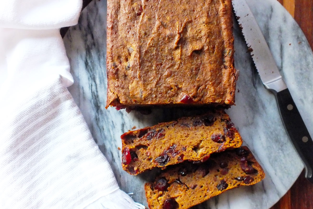 Cranberry Flax Pumpkin Bread