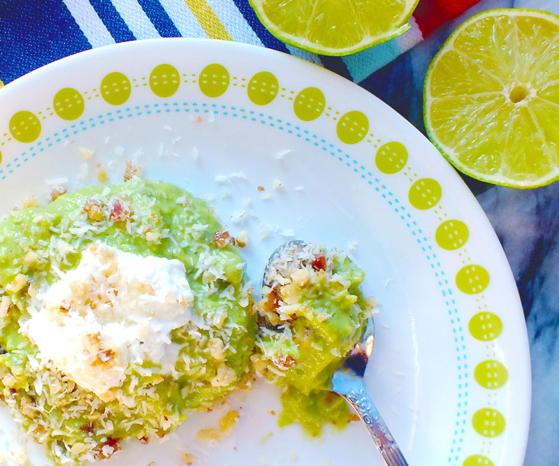 Key Lime Mousse in plate