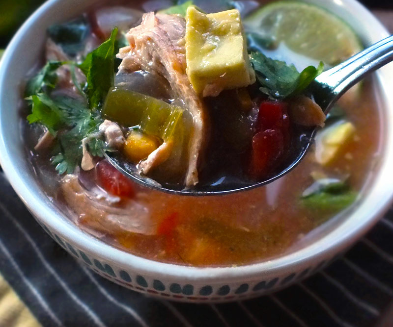 Lime & Chicken Soup with Avocado