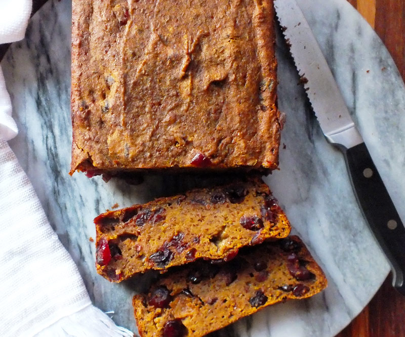 Cranberry Flax Pumpkin Bread