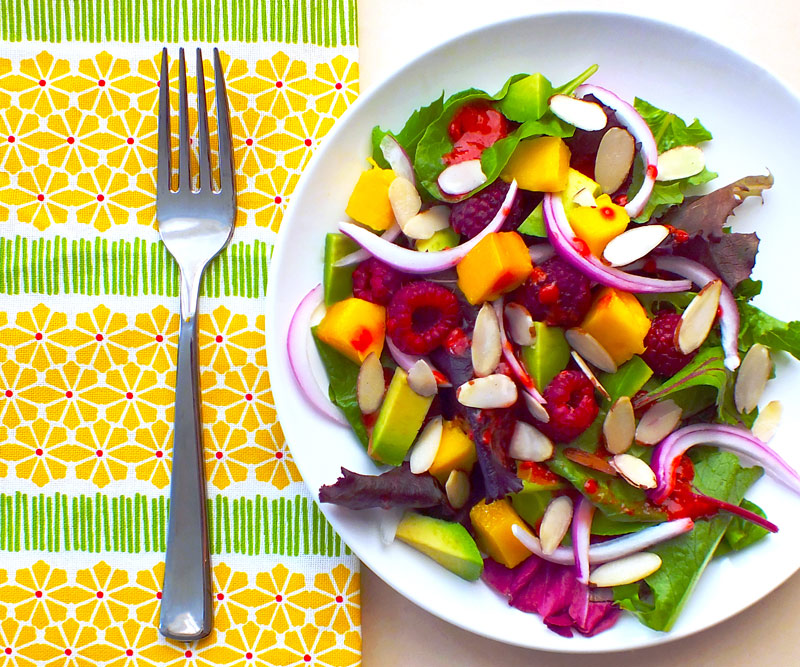 Raspberry, Avocado & Mango Salad