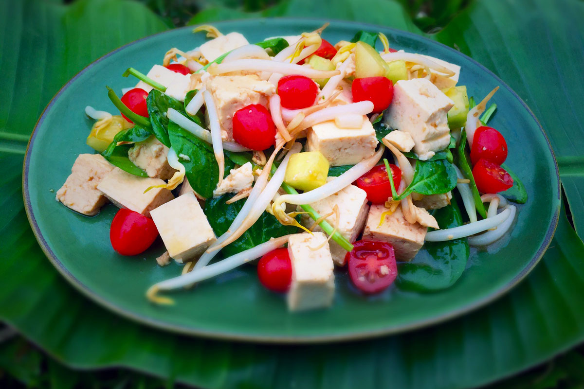 Tofu Salad in plate