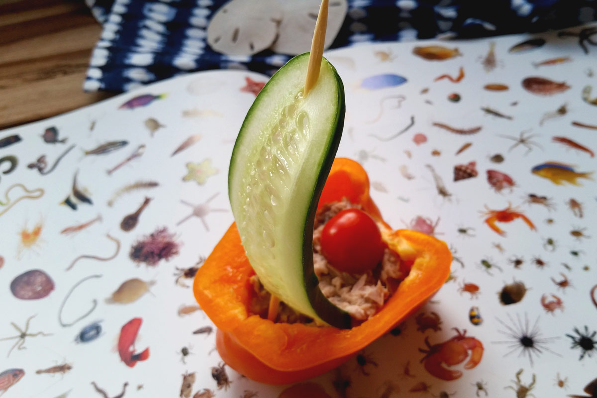 healthy cucumber bell pepper snack