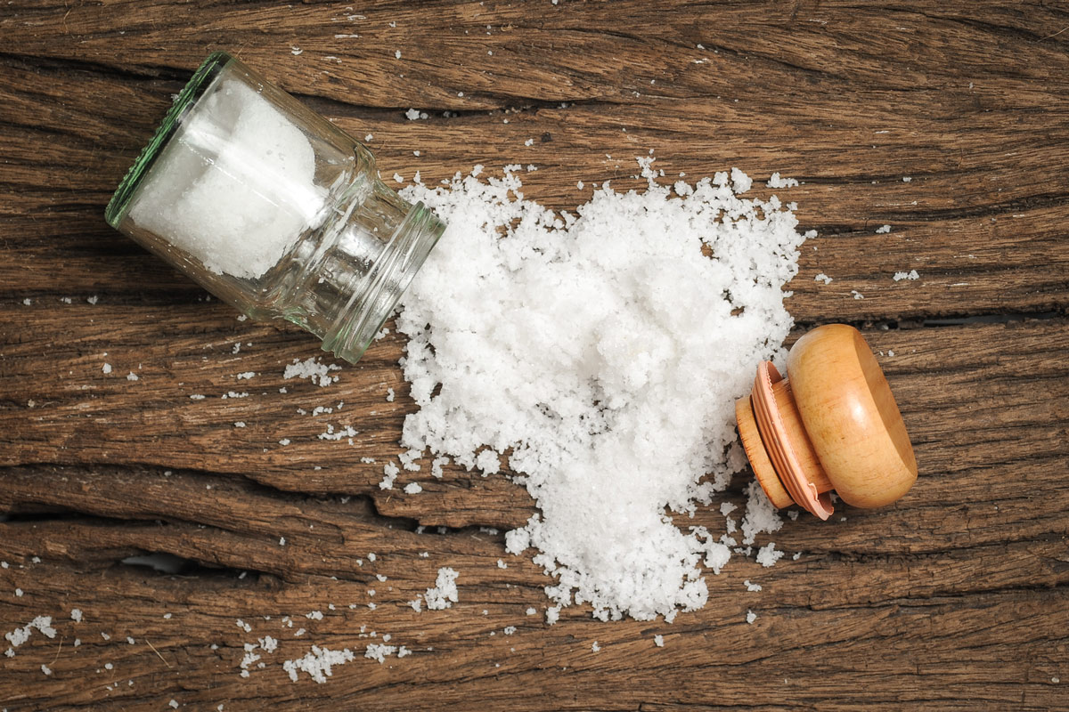 Spilled bottle of salt