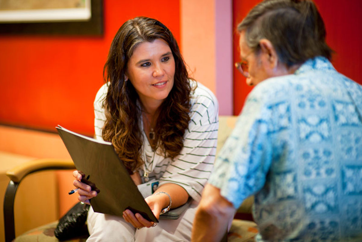 Patient getting diagnosis from doctor