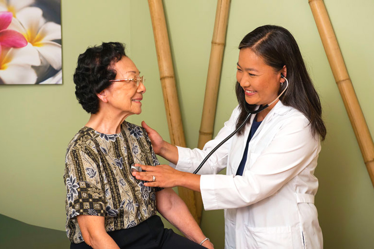 Woman getting her examination