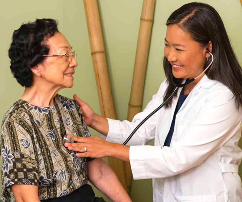 Woman getting her examination