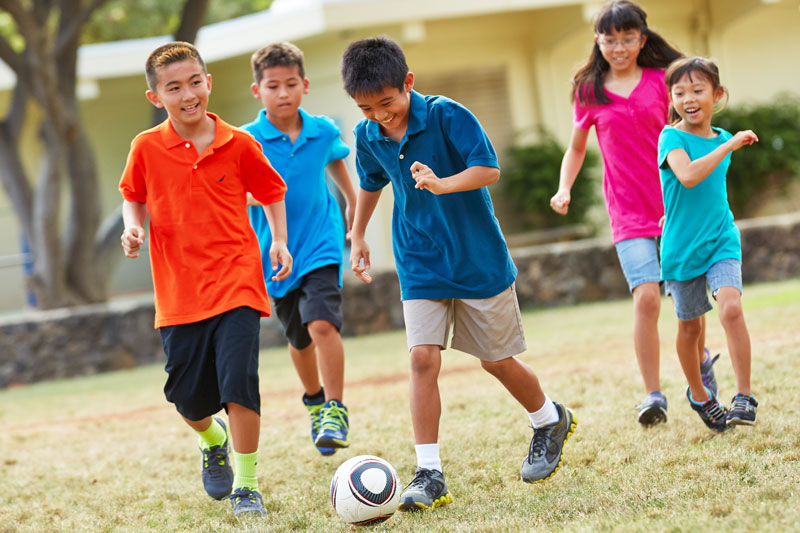 kids playing soccer