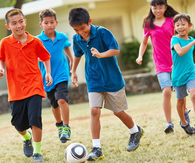 kids playing soccer