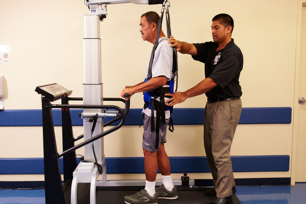 patient getting physical therapy