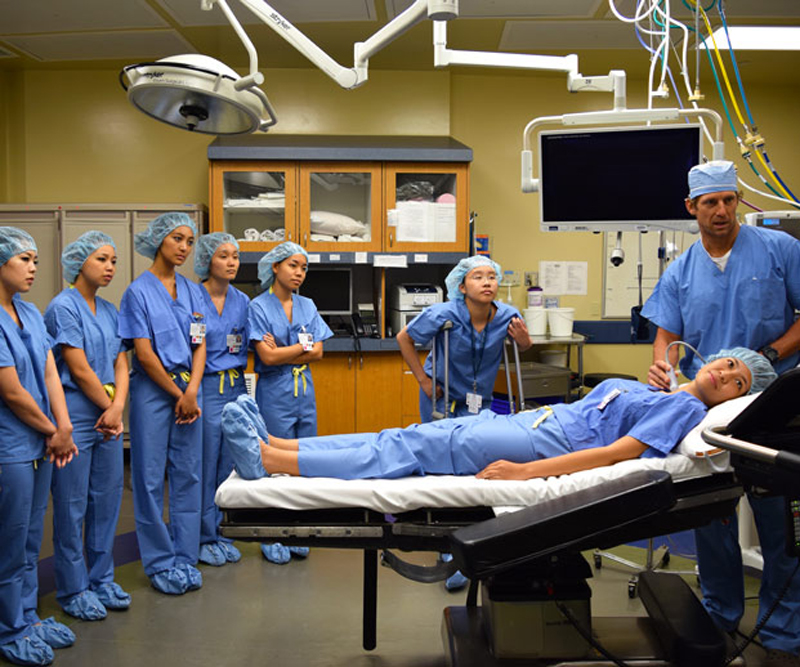 group of physicians getting trained