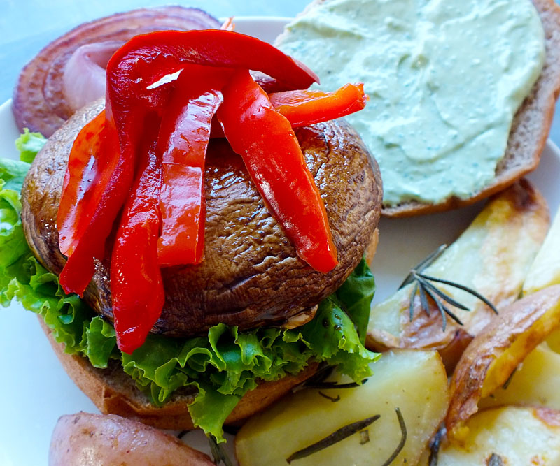 Grilled Portobello Mushroom Burgers