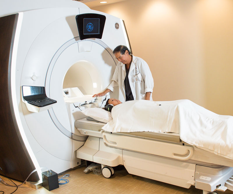 patient getting an MRI