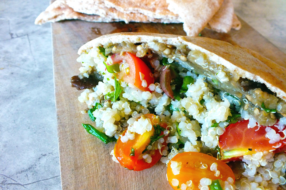 Greek Tabbouleh Pita Pockets