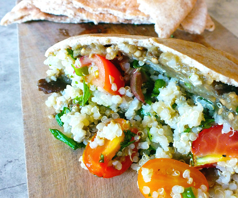 Greek Tabbouleh Pita Pockets