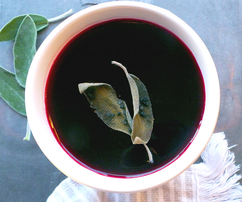 Beet & Fennel Soup with Crispy Sage