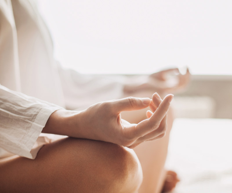 woman meditating