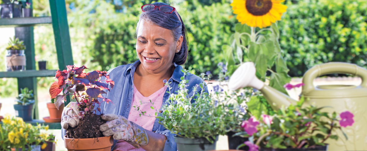 Woman gardening